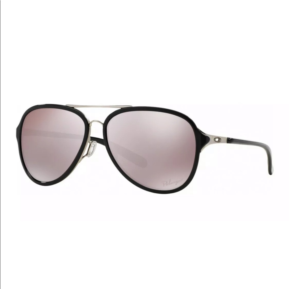 New Oakley Kickback Chrome Black w/Rose Polarized